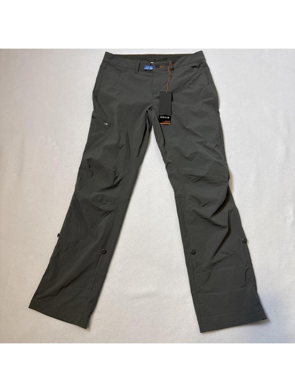 ORVIS Jackson Quick-Dry Convertible Pants In Grayish Green Size 8 UPF50 NWT $98